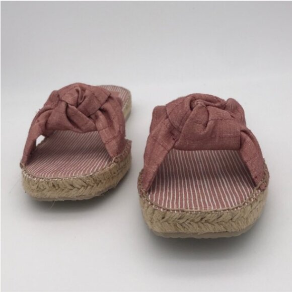 NWB Dolce Vita Benecia Knotted‎ Sandal in Blush Linen Size 6.5 - Picture 6 of 8